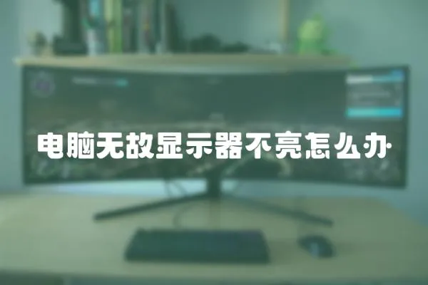 電腦無故顯示器不亮怎么辦