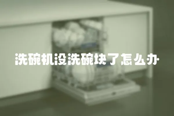 洗碗机没洗碗块了怎么办