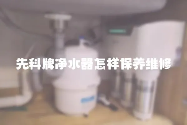 先科牌凈水器怎樣保養維修
