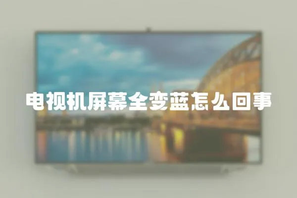 電視機屏幕全變藍怎么回事