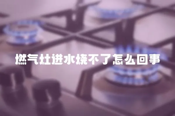 燃氣灶進水燒不了怎么回事