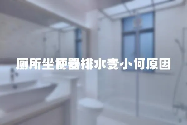 廁所坐便器排水變小何原因