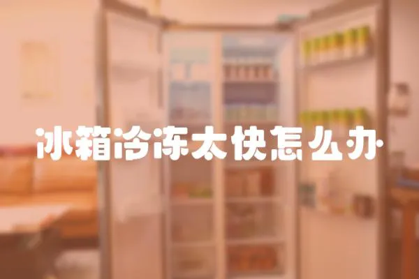 冰箱冷凍太快怎么辦