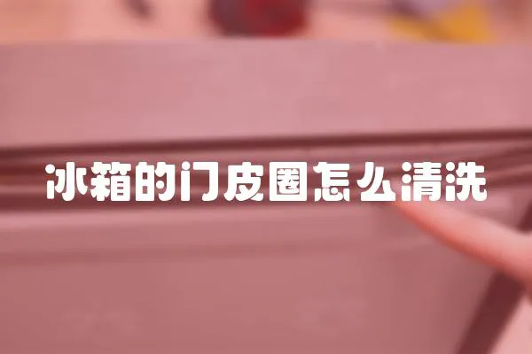 冰箱的門皮圈怎么清洗