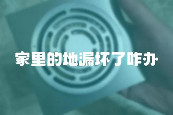 家里的地漏壞了咋辦