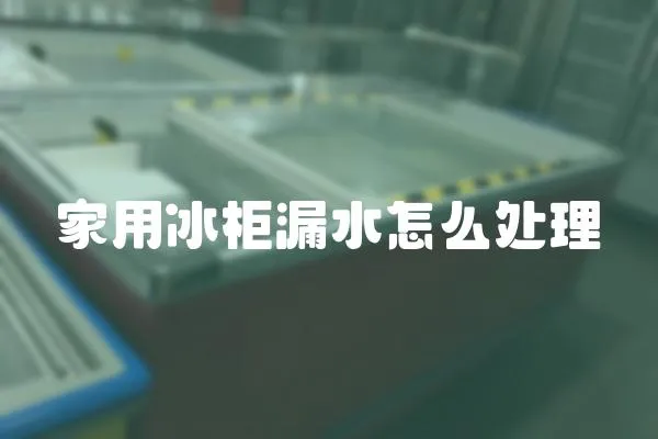 家用冰柜漏水怎么處理