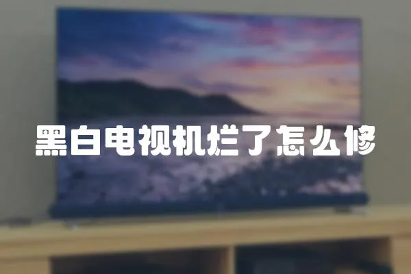 黑白電視機爛了怎么修