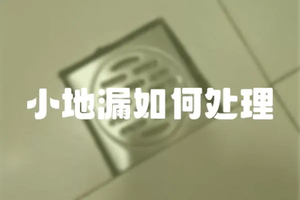 小地漏如何處理