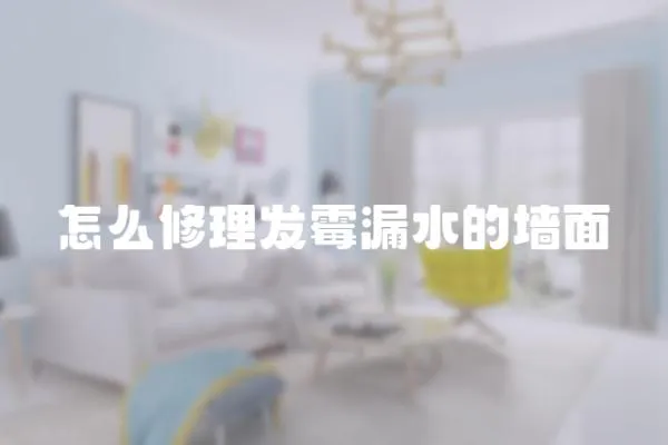 怎么修理發霉漏水的墻面