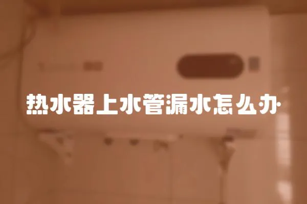 熱水器上水管漏水怎么辦