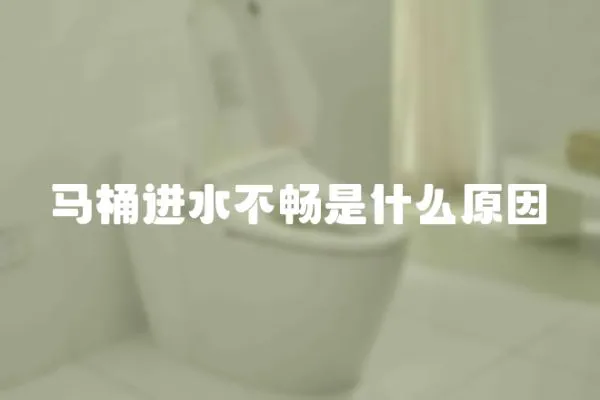 馬桶進水不暢是什么原因