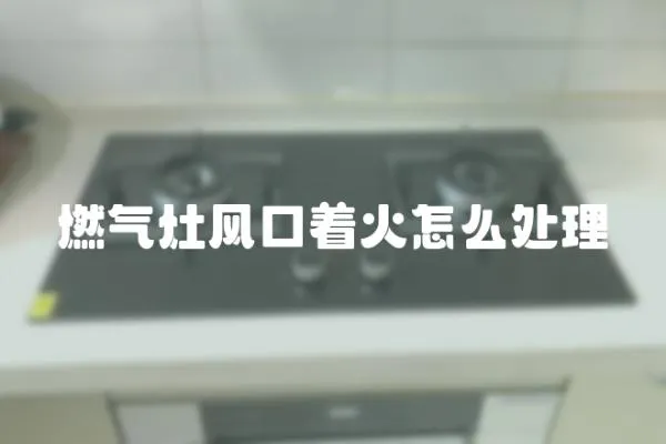 燃氣灶風口著火怎么處理