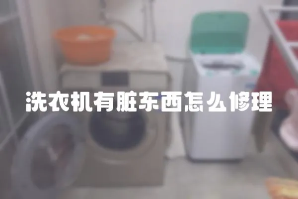 洗衣機有臟東西怎么修理