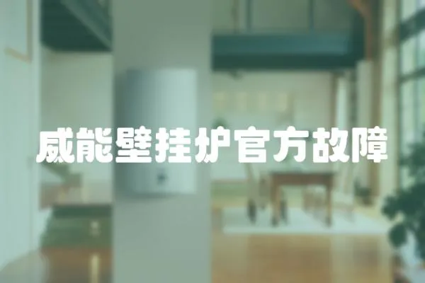 威能壁掛爐官方故障