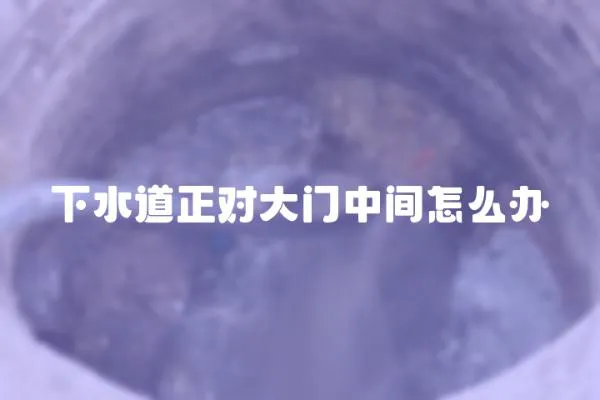 下水道正對大門中間怎么辦