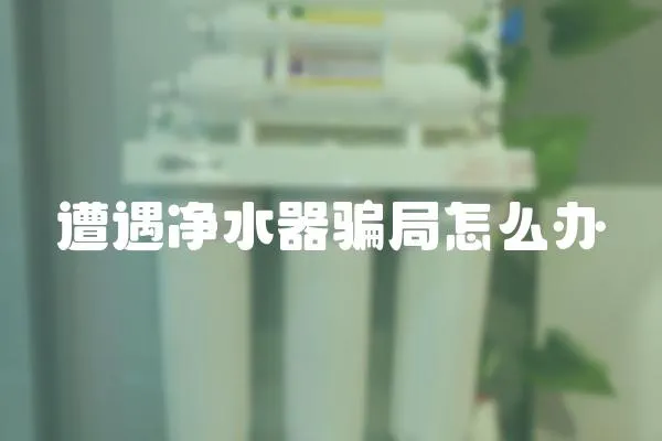 遭遇凈水器騙局怎么辦