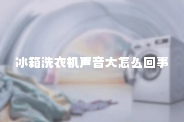冰箱洗衣機聲音大怎么回事