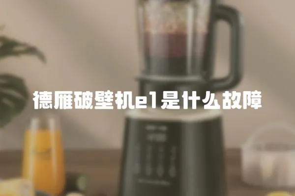 德雁破壁機(jī)e1是什么故障