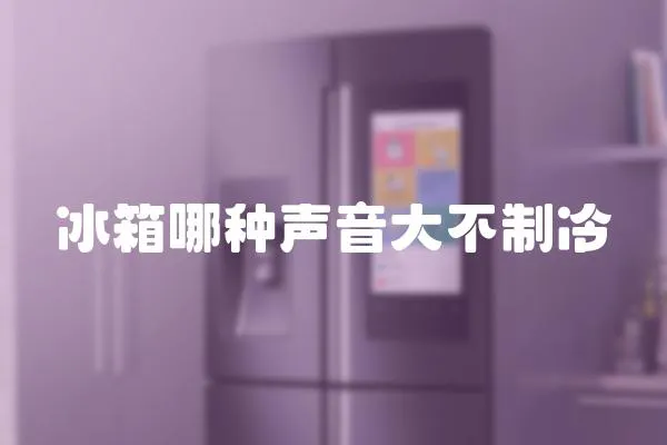 冰箱哪種聲音大不制冷
