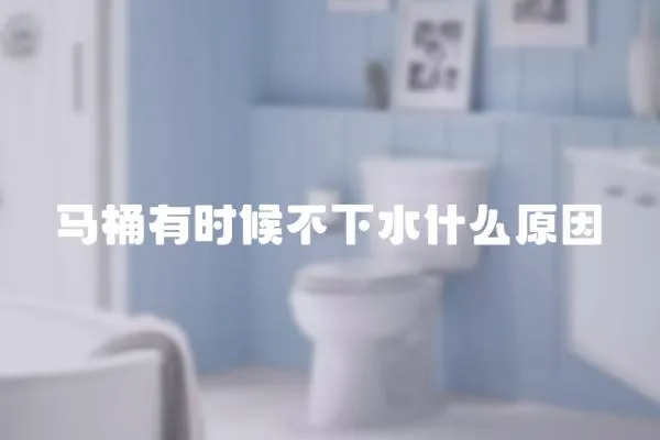 馬桶有時候不下水什么原因