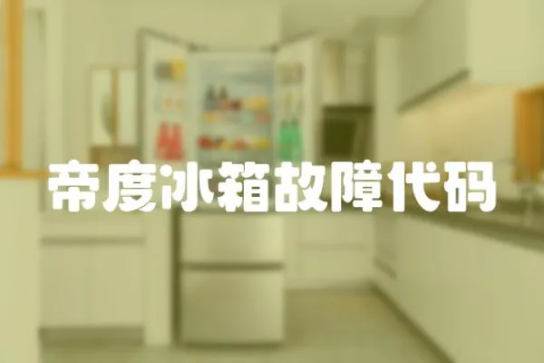 帝度冰箱故障代碼