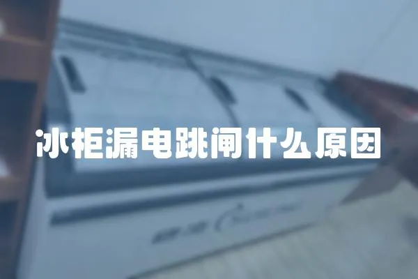 冰柜漏電跳閘什么原因