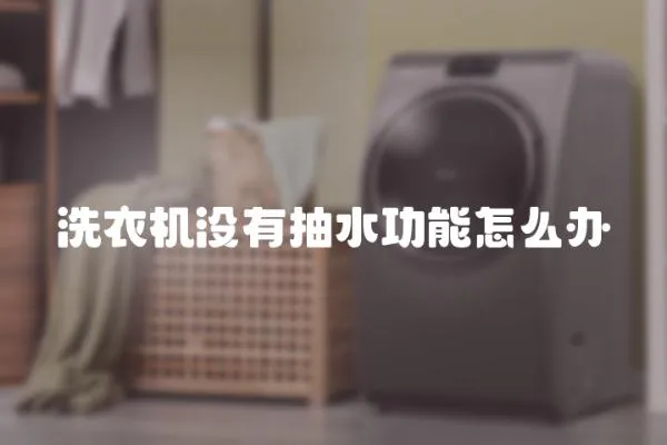 洗衣機沒有抽水功能怎么辦