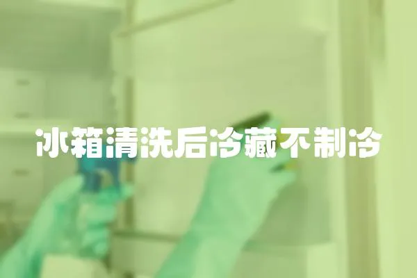 冰箱清洗后冷藏不制冷