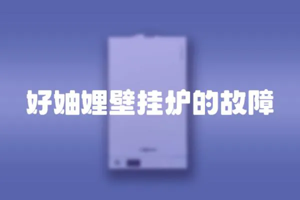好妯娌壁掛爐的故障