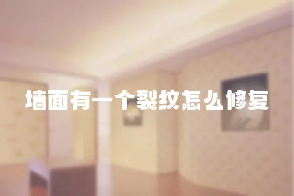 墻面有一個裂紋怎么修復