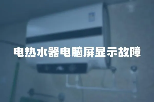 電熱水器電腦屏顯示故障