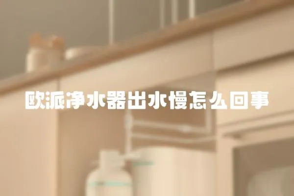 歐派凈水器出水慢怎么回事