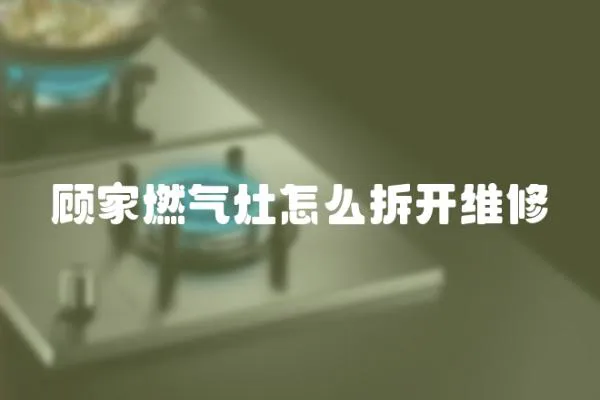 顧家燃氣灶怎么拆開維修