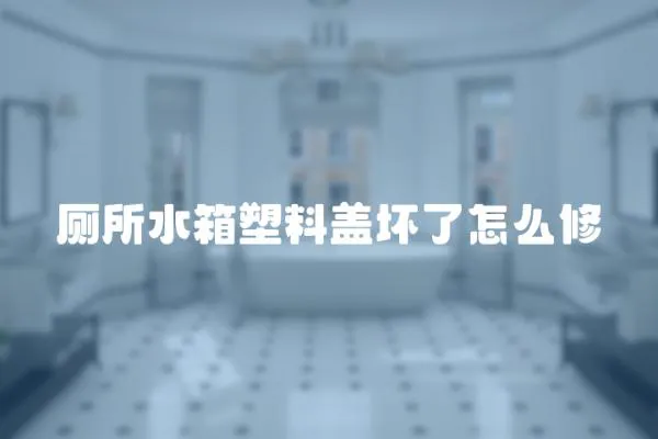 廁所水箱塑料蓋壞了怎么修