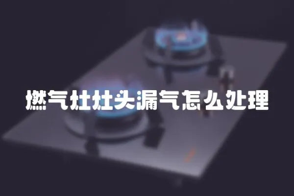 燃?xì)庠钤铑^漏氣怎么處理