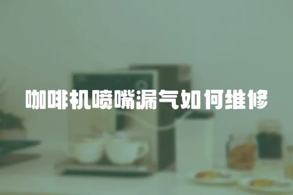 咖啡機噴嘴漏氣如何維修