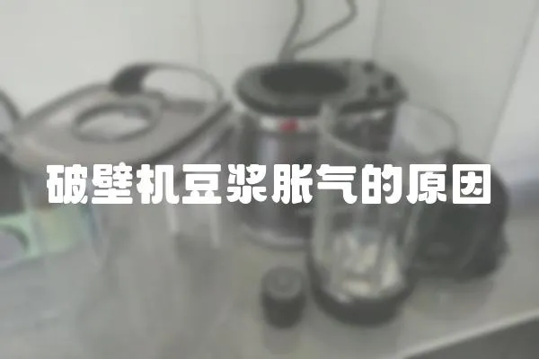 破壁機豆漿脹氣的原因