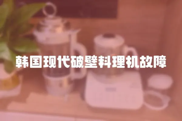 韓國現代破壁料理機故障