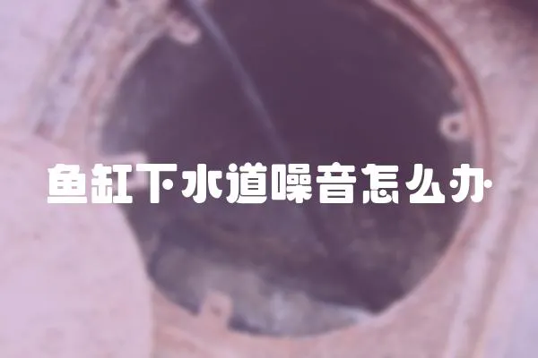 魚缸下水道噪音怎么辦