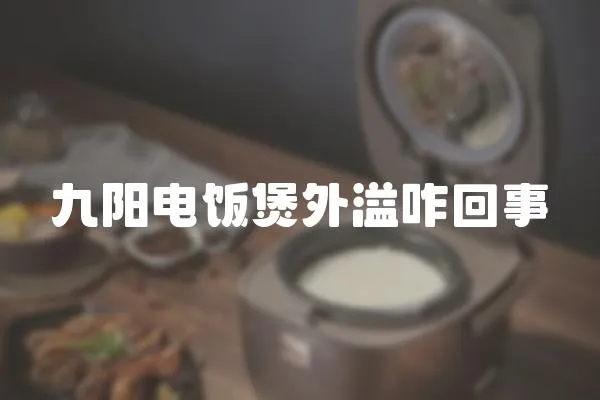 九陽電飯煲外溢咋回事