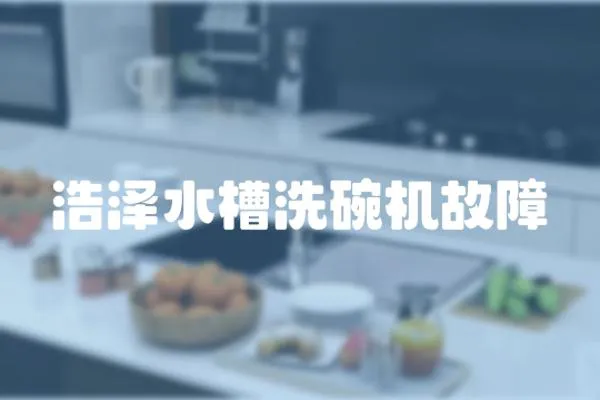 浩澤水槽洗碗機故障