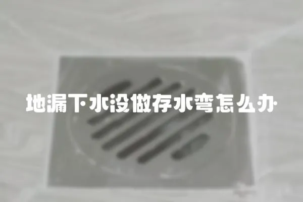 地漏下水沒做存水彎怎么辦