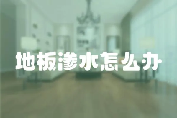 地板滲水怎么辦