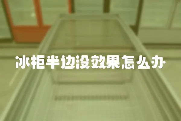 冰柜半邊沒效果怎么辦