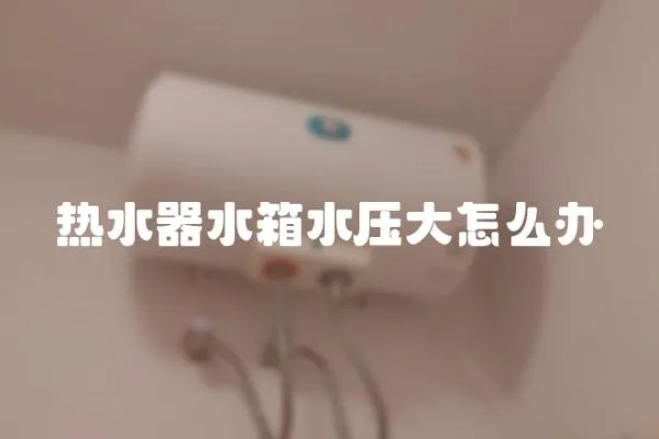 熱水器水箱水壓大怎么辦
