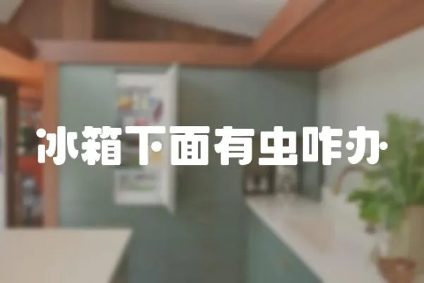 冰箱下面有蟲咋辦
