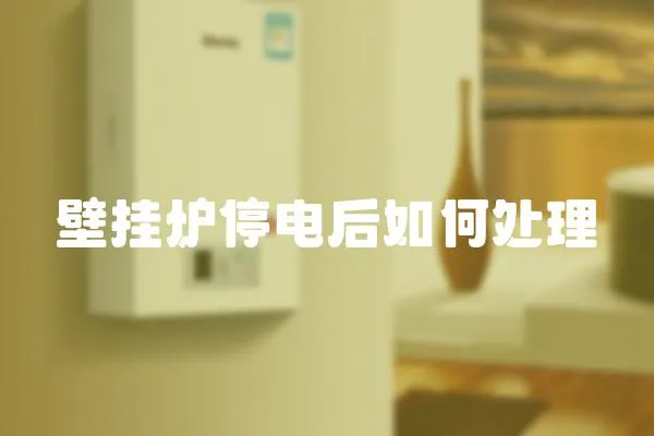 壁挂炉停电后如何处理