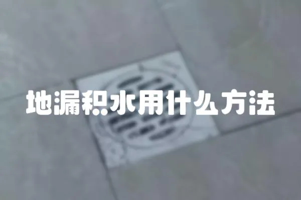 地漏積水用什么方法