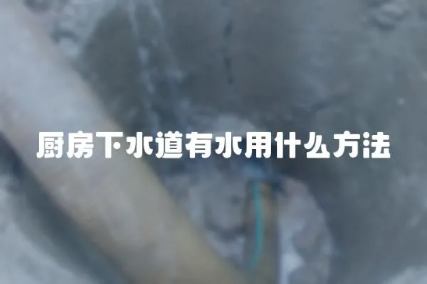 廚房下水道有水用什么方法