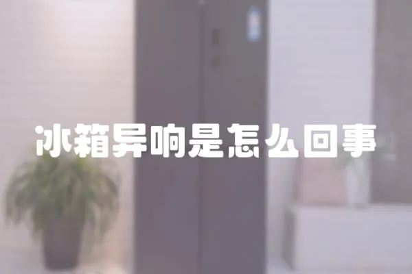 冰箱異響是怎么回事